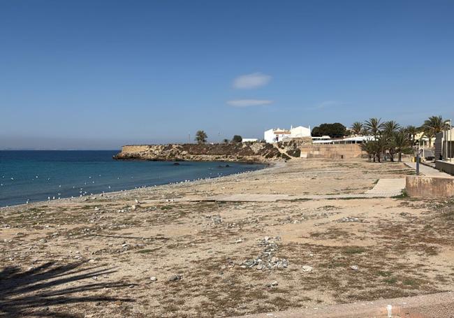 State of Tabarca beach this Thursday.