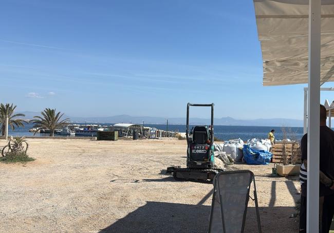 Situation at Tabarca beach this Thursday.