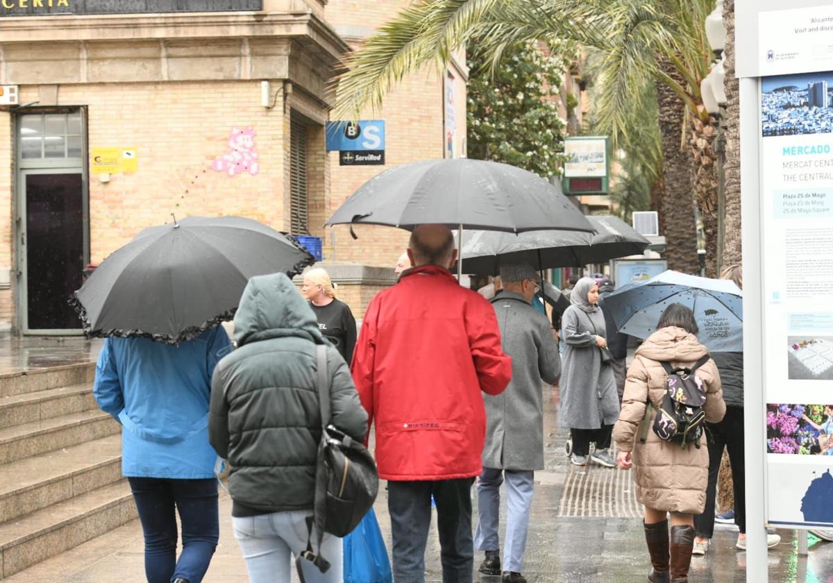 Lluvia en Alicante.