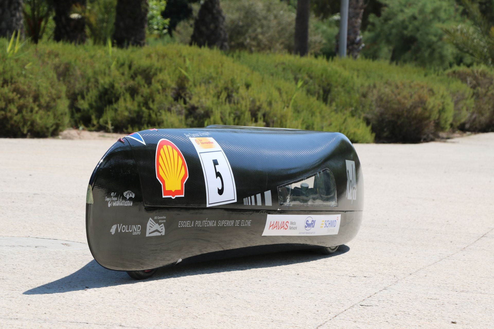Dátil, el coche con el que la UMH competirá en la Shell Eco-Marathon Europe and Africa 2025.