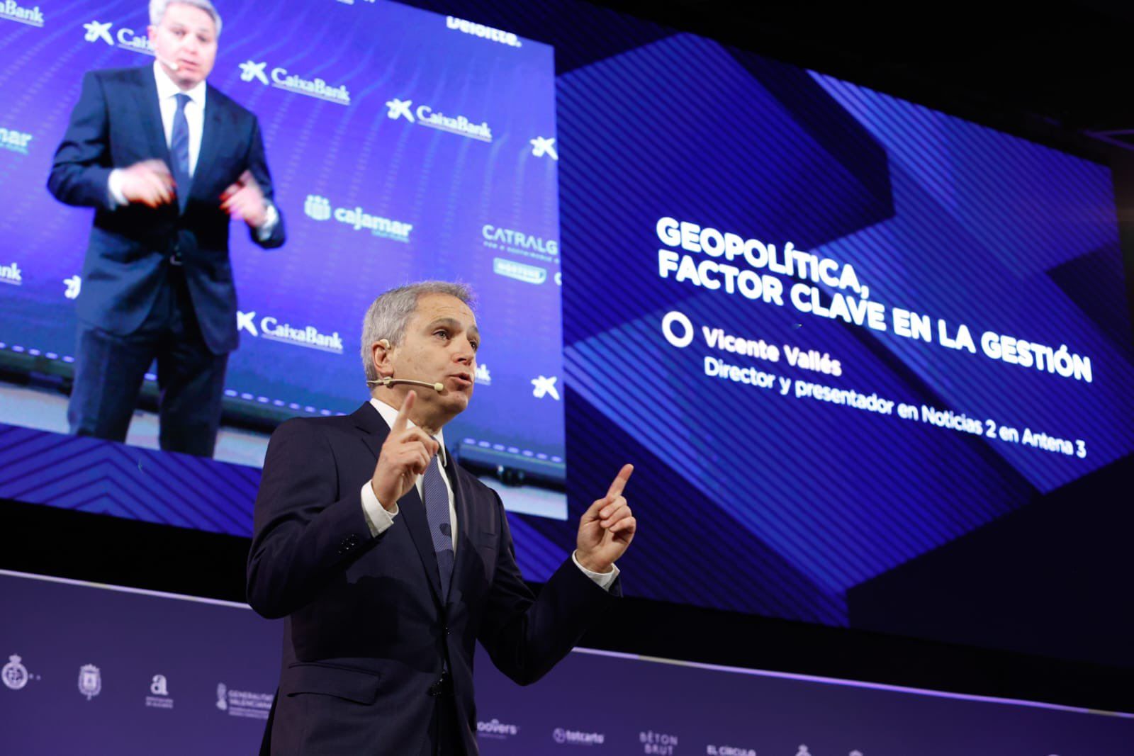 Vicente Vallés during his presentation.