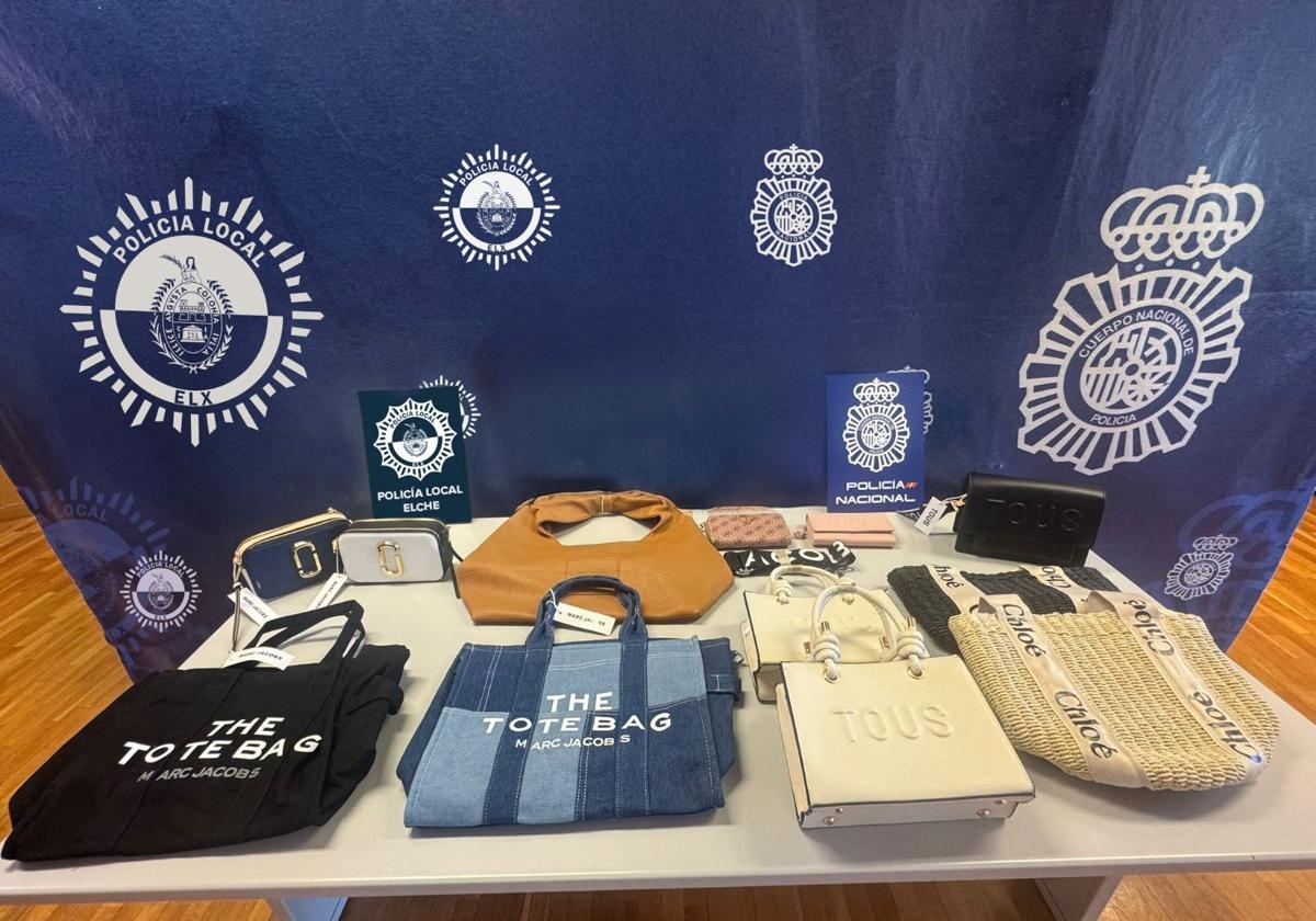 Incautan más de 1.000 falsificaciones de marcas de lujo en una nave industrial de Elche