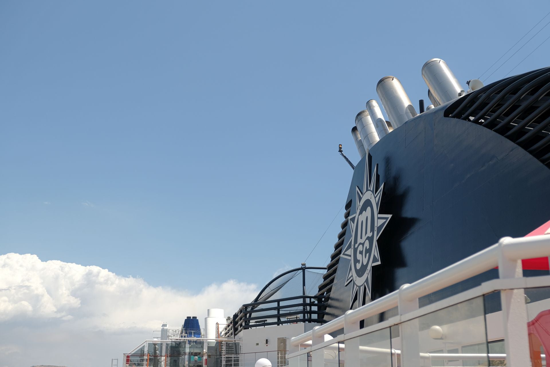 MSC ship at the port of Alicante.