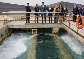 Visita del presidente del Gobierno, Pedro Sánchez, a la planta desaladora de Torrevieja en febrero de 2024.
