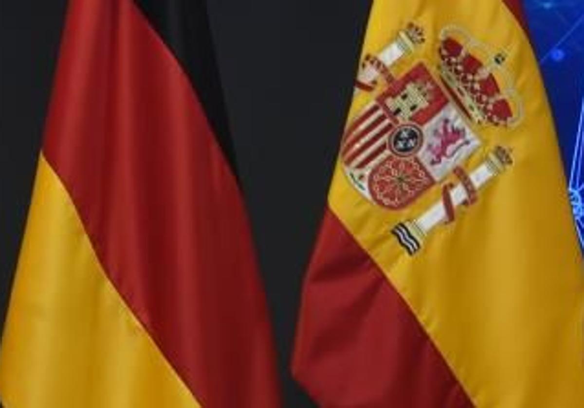 Banderas de Alemnia y España, en imagen de archivo.