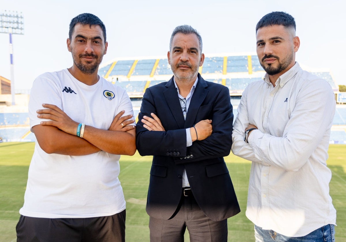 Luismi Ramírez and Edu Santos, alongside Gerson Morales.