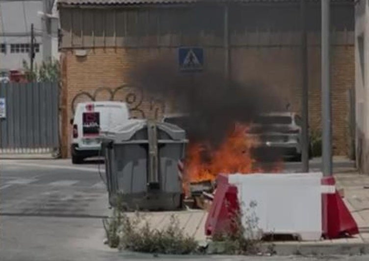 Incendio en la calle Borja de Alicante.