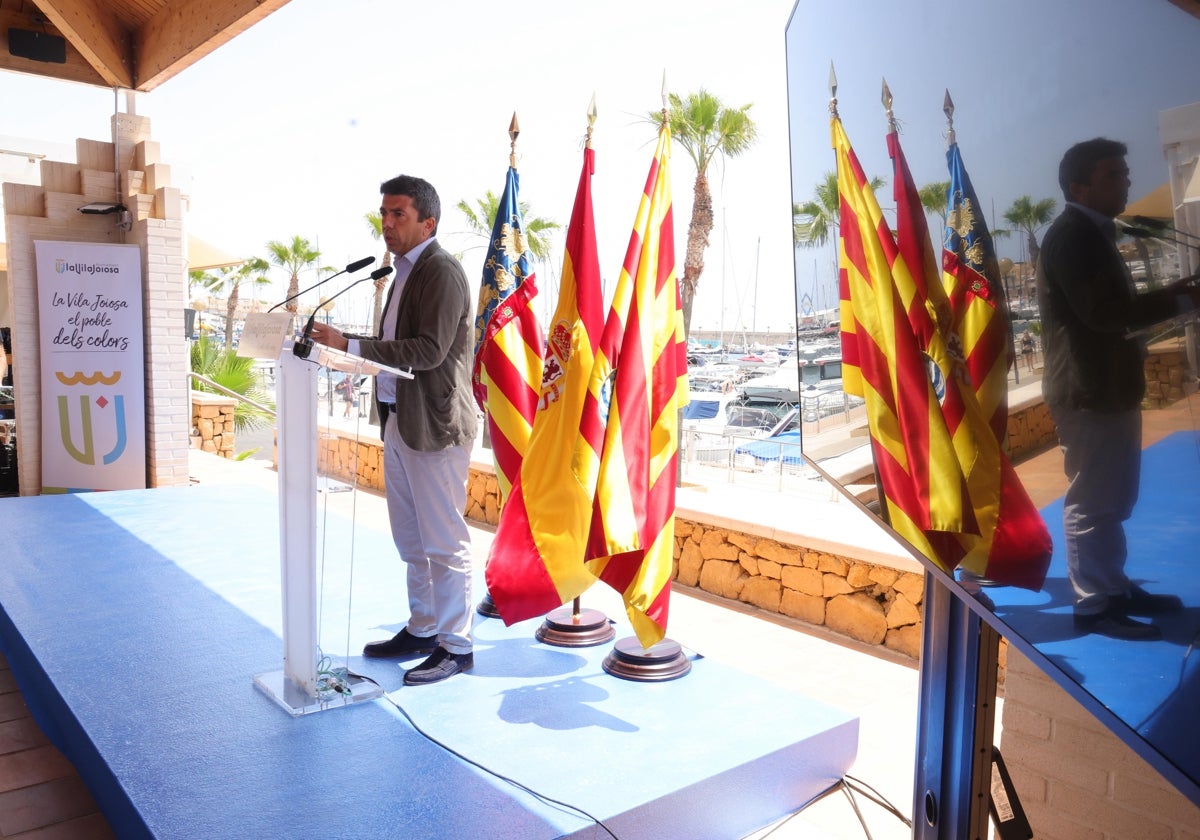 Mazón anuncia en La Vila que la Generalitat solicitará las competencias de gestión del litoral