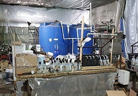 Taller de falsifcación de bebidas alcohólicas.