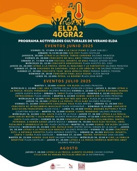 Cartel anunciador de la programación de Elda 40Gra2