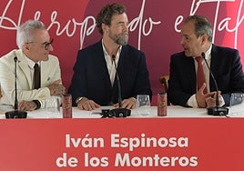 Jesús Navarro, Iván Espinosa de los Monteros y Carlos Baño, este viernes, en el encuentro del Club Business.