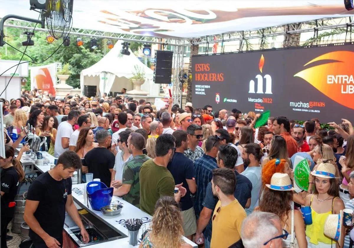 A 'racó' during the Hogueras festival.