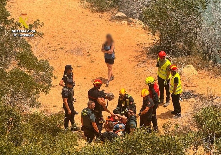 Rescate del herido.