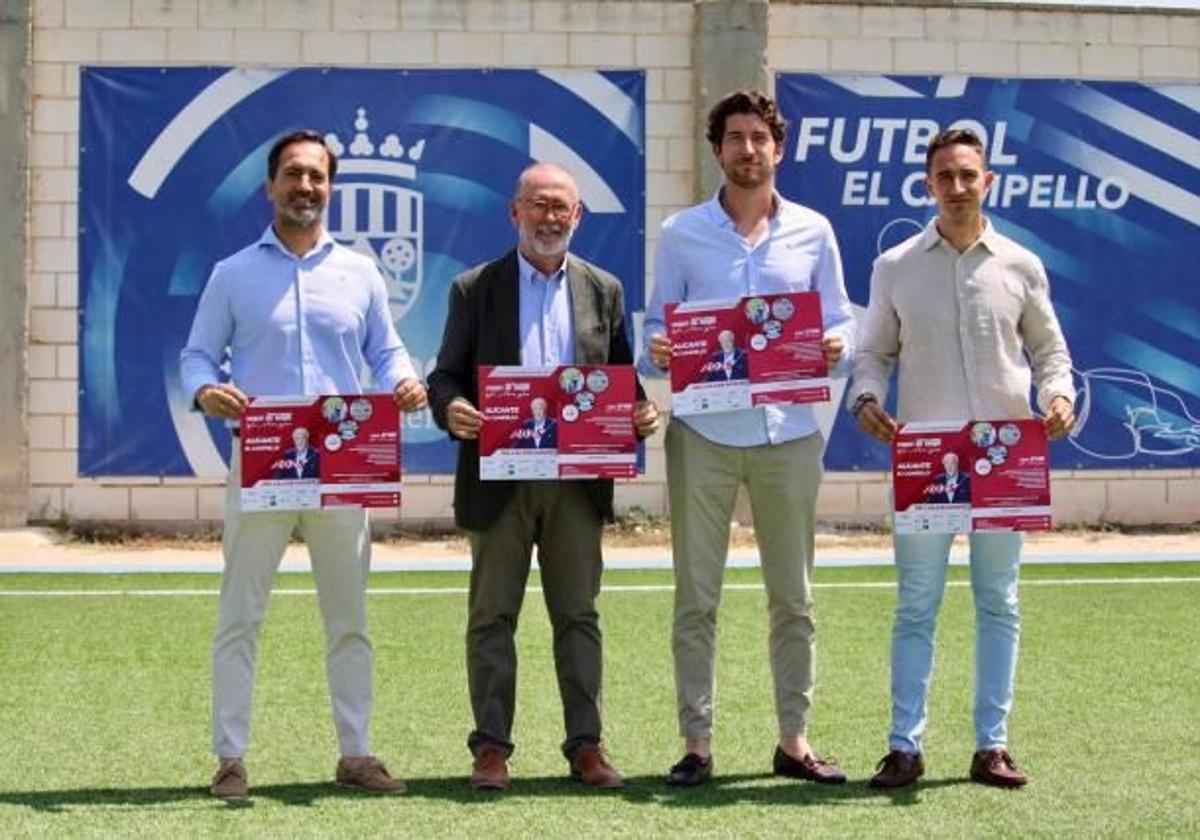 The Mayor of El Campello, Juanjo Berenguer (second from left), with the event organisers.