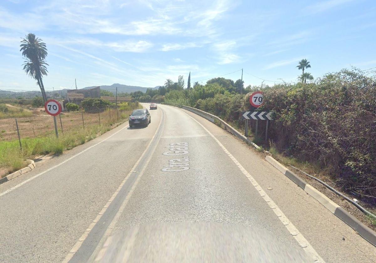 La carretera de Xàbia a Gata en la que ha tenido lugar el accidente mortal.