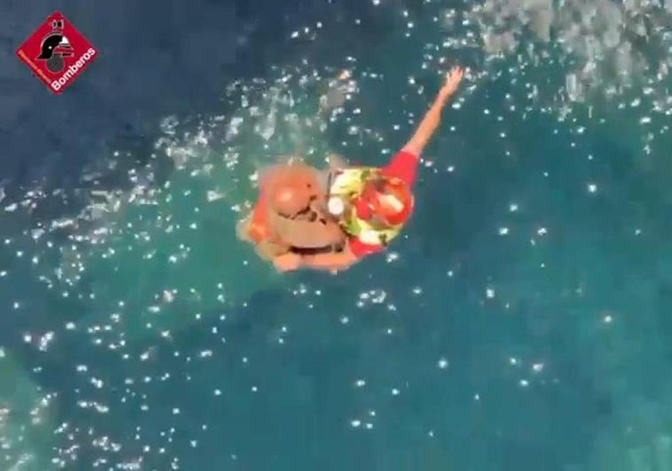 Rescue by the Alicante Provincial Fire Consortium.