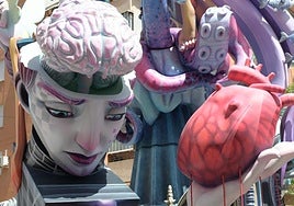 Detalle de la hoguera La Ceràmica.