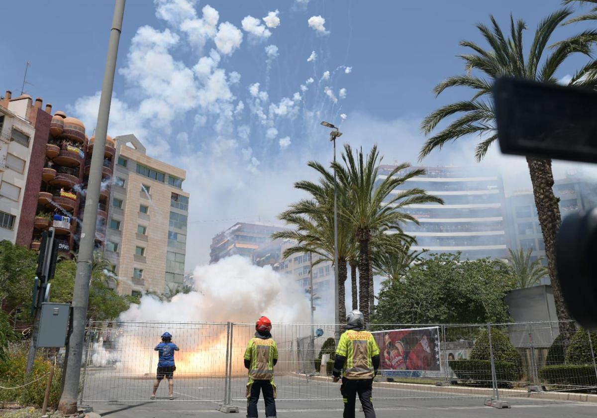 Masceltà del 22 de junio en la plaza de los Luceros.