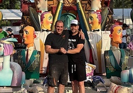 Paco Torres con el presidente de Baver-Els Antigons, Iván Gómez.