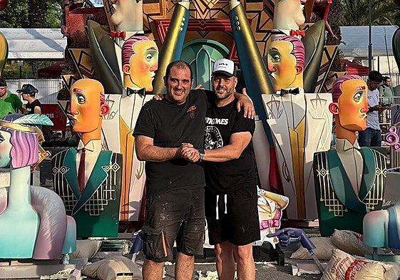 Paco Torres con el presidente de Baver-Els Antigons, Iván Gómez.