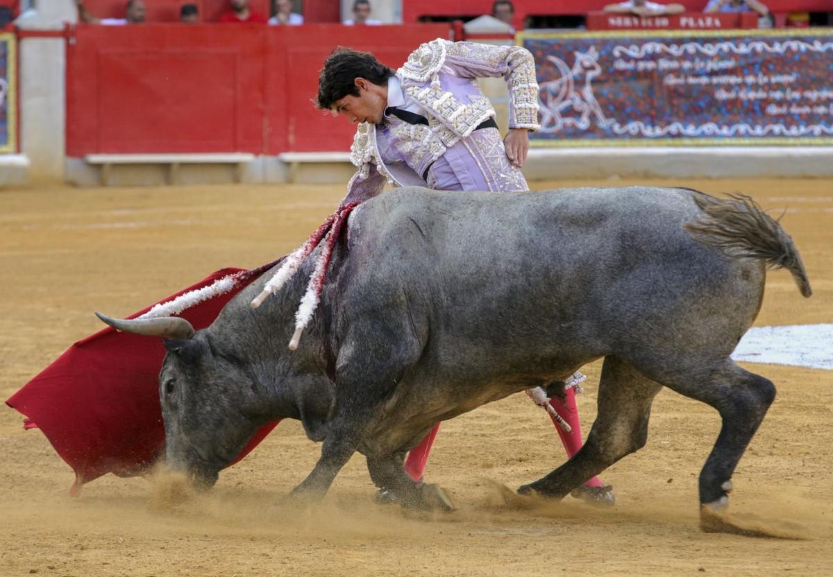 French matador Sebastián Castella during a bullfighting event at the Corpus Christi Festival in Granada.
