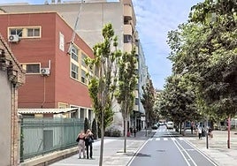 Calle Italia de Alicante, una de las afectadas por los cortes de luz.