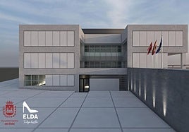 Así quedará la nueva comisaría de la Policía Local de Elda.