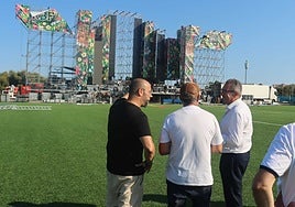 Imagen de la visita realizada por Toni Pérez al recinto del RBF