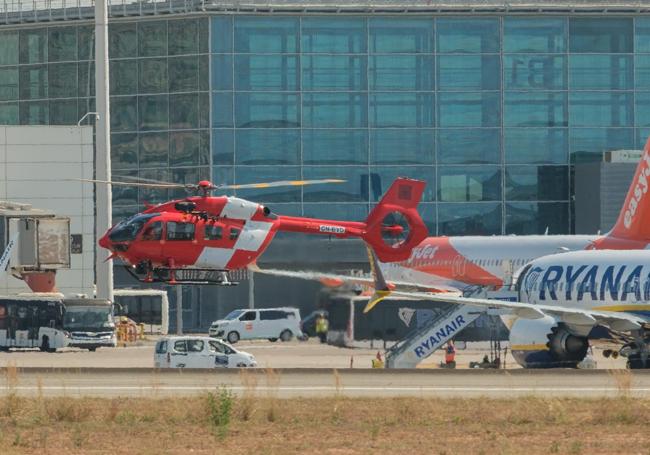 One of the Royal Moroccan Gendarmerie helicopters at Alicante airport.