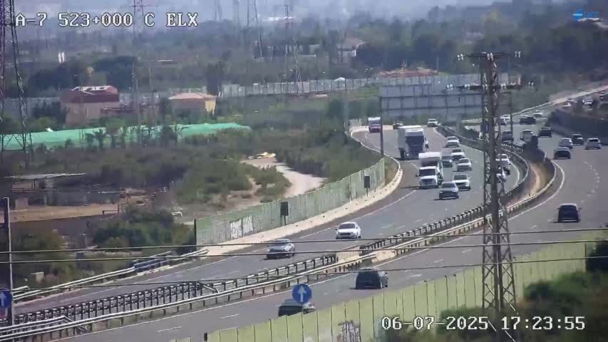 Road affected by the incident.