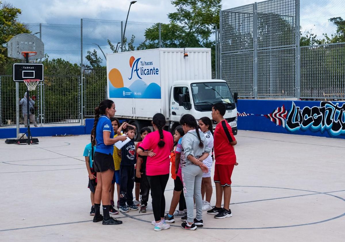 Partido de baloncesto en la zona norte de Alicante donde se ha desarrollado el estudio