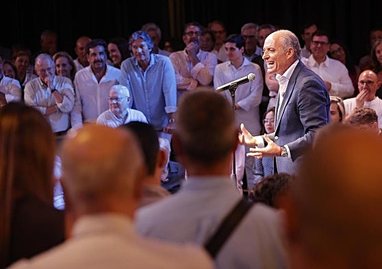Francisco Camps, en la cena con simpatizantes en Valencia este miércoles.