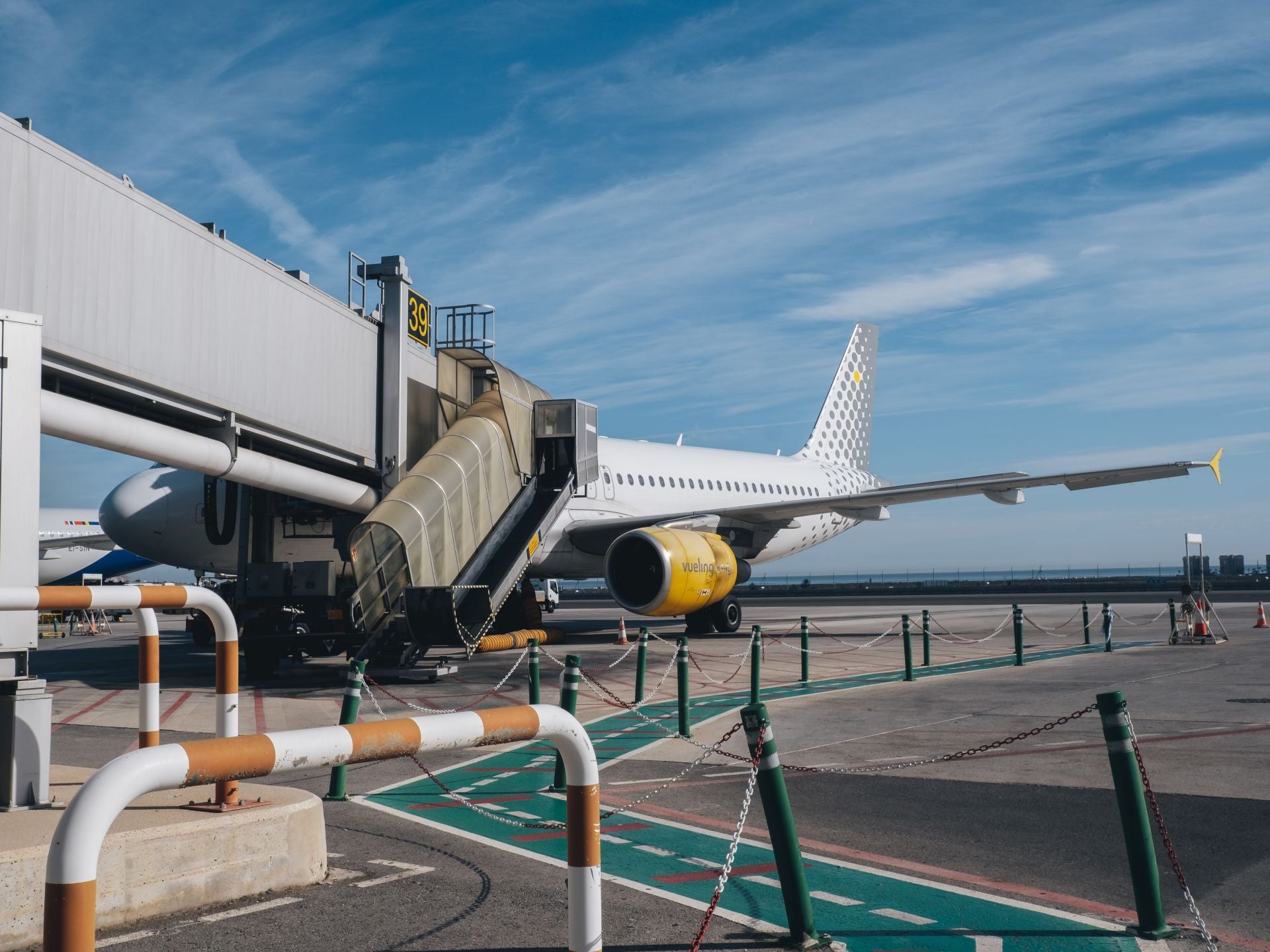 A Vueling aircraft at Alicante-Elche Miguel Hernández Airport
