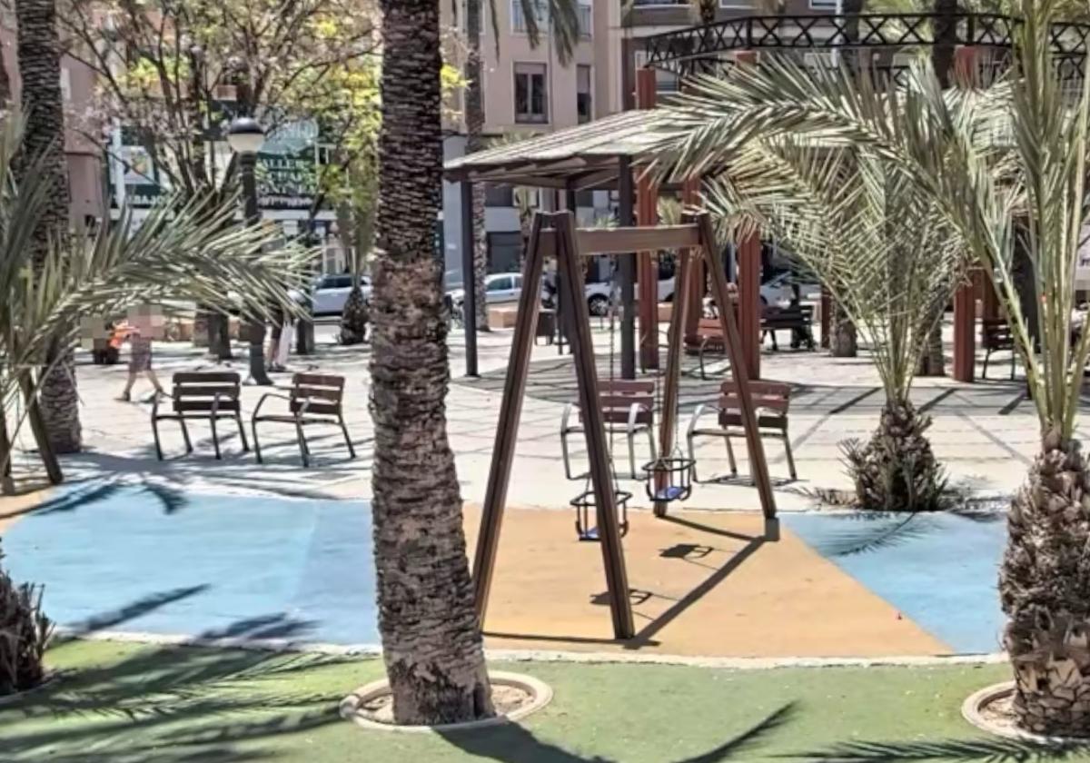 Madrid Square in Elche, where the events took place.