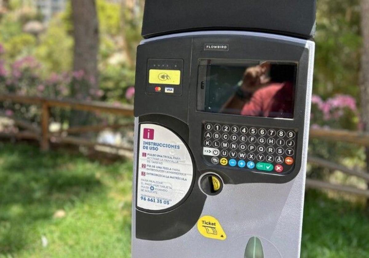 Parking meter in the city of Elche