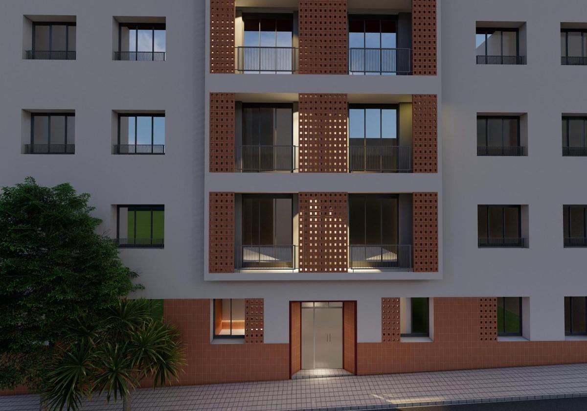 Recreación de la nueva fachada del edificio.