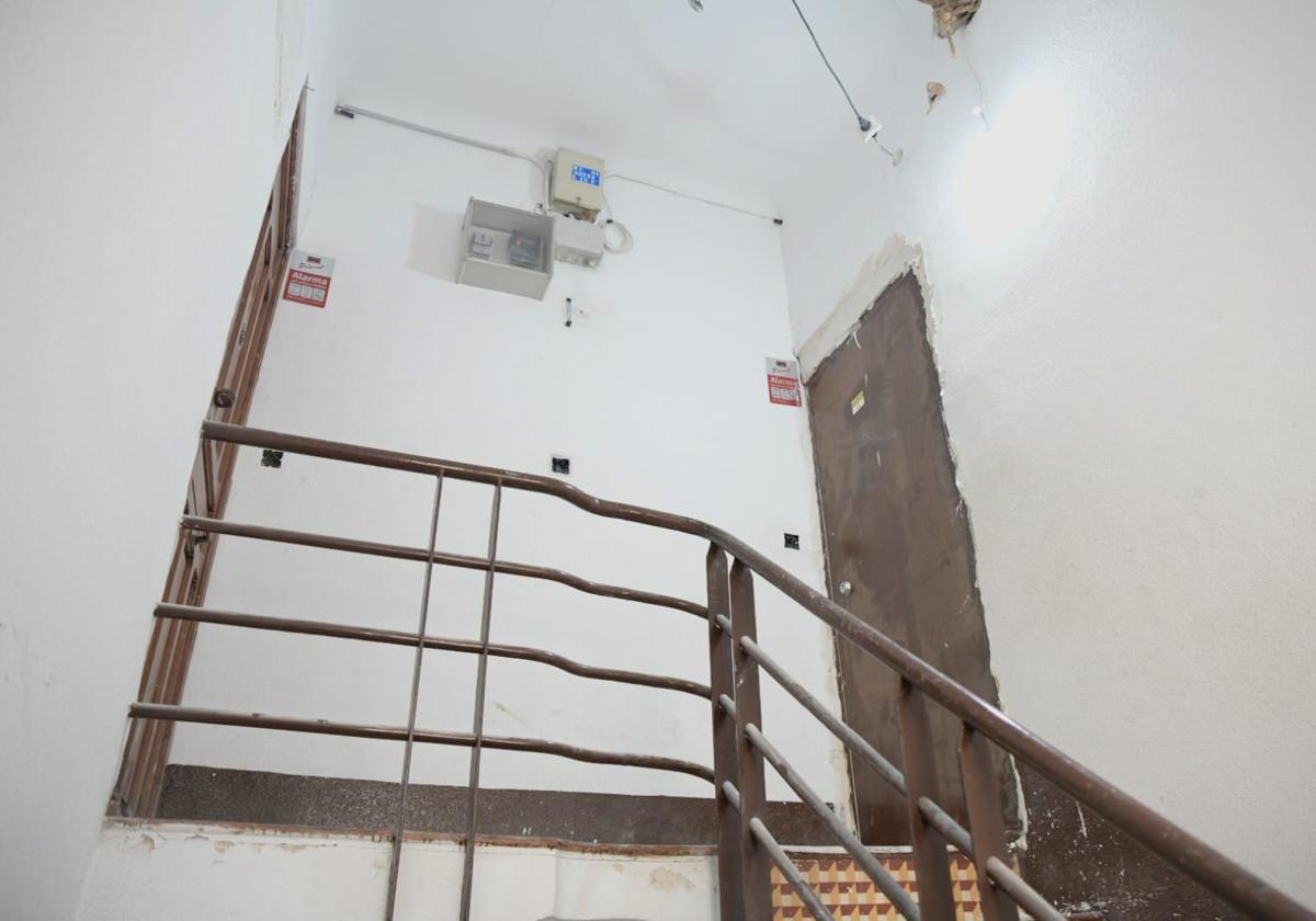 Entrance of the evicted home.