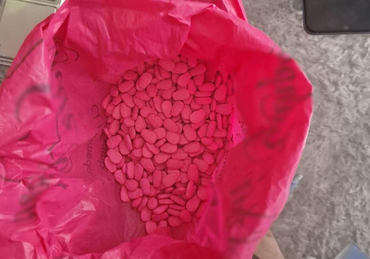 Drugs seized from the motorcyclist.