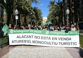 Manifestación contra el turismo masivo, el pasado diciembre.