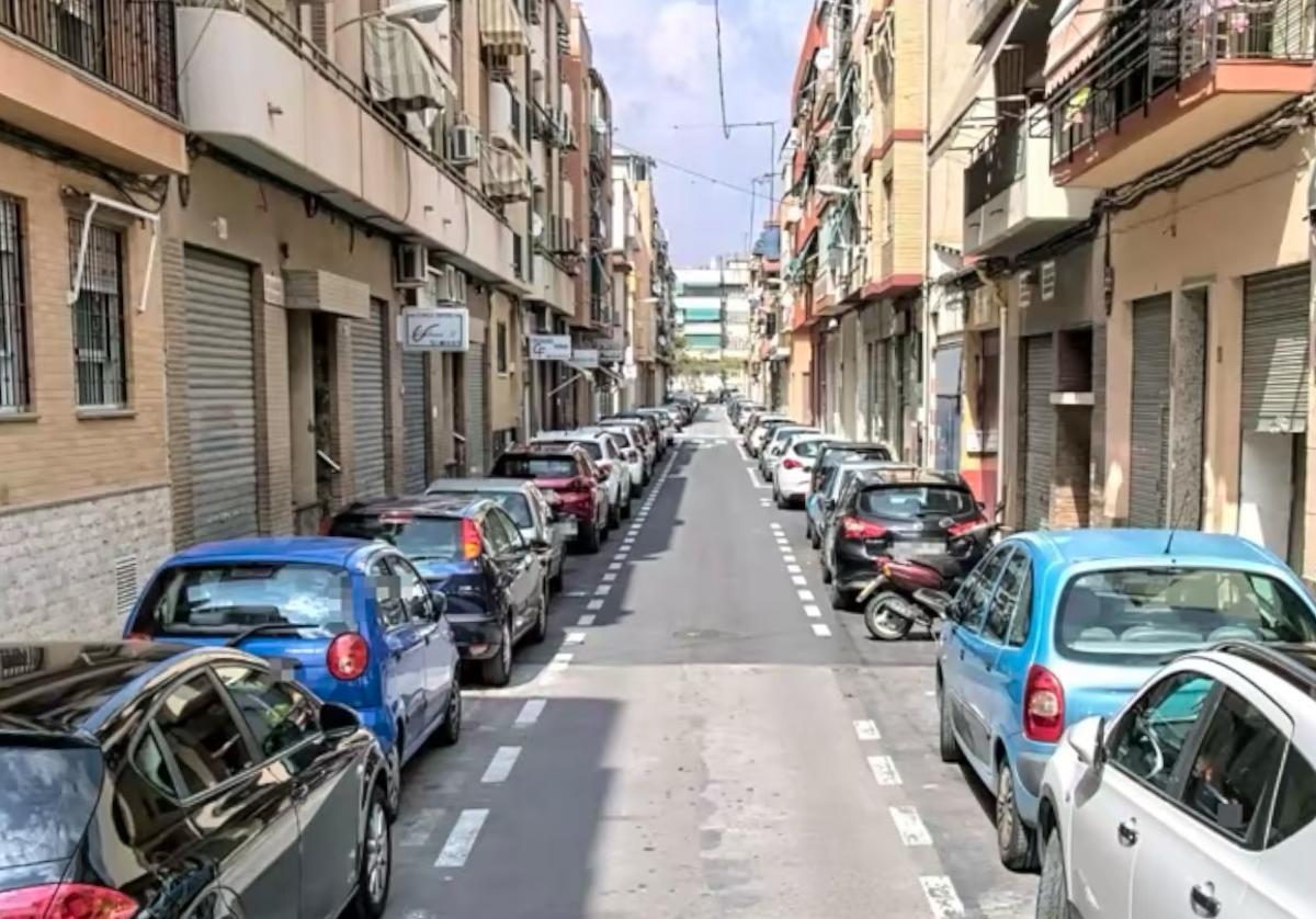 Una de las calles de Alicante afectadas por los cortes de luz.