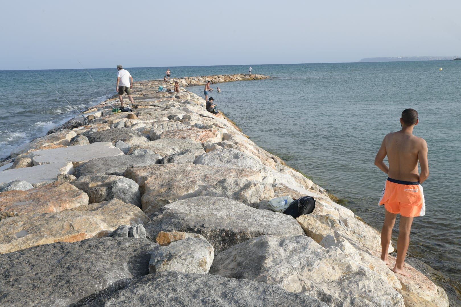 Espigón de la playa del Postiguet.