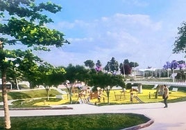 Proyección de cómo quedará el parque del PAU 2 tras terminar las obras.