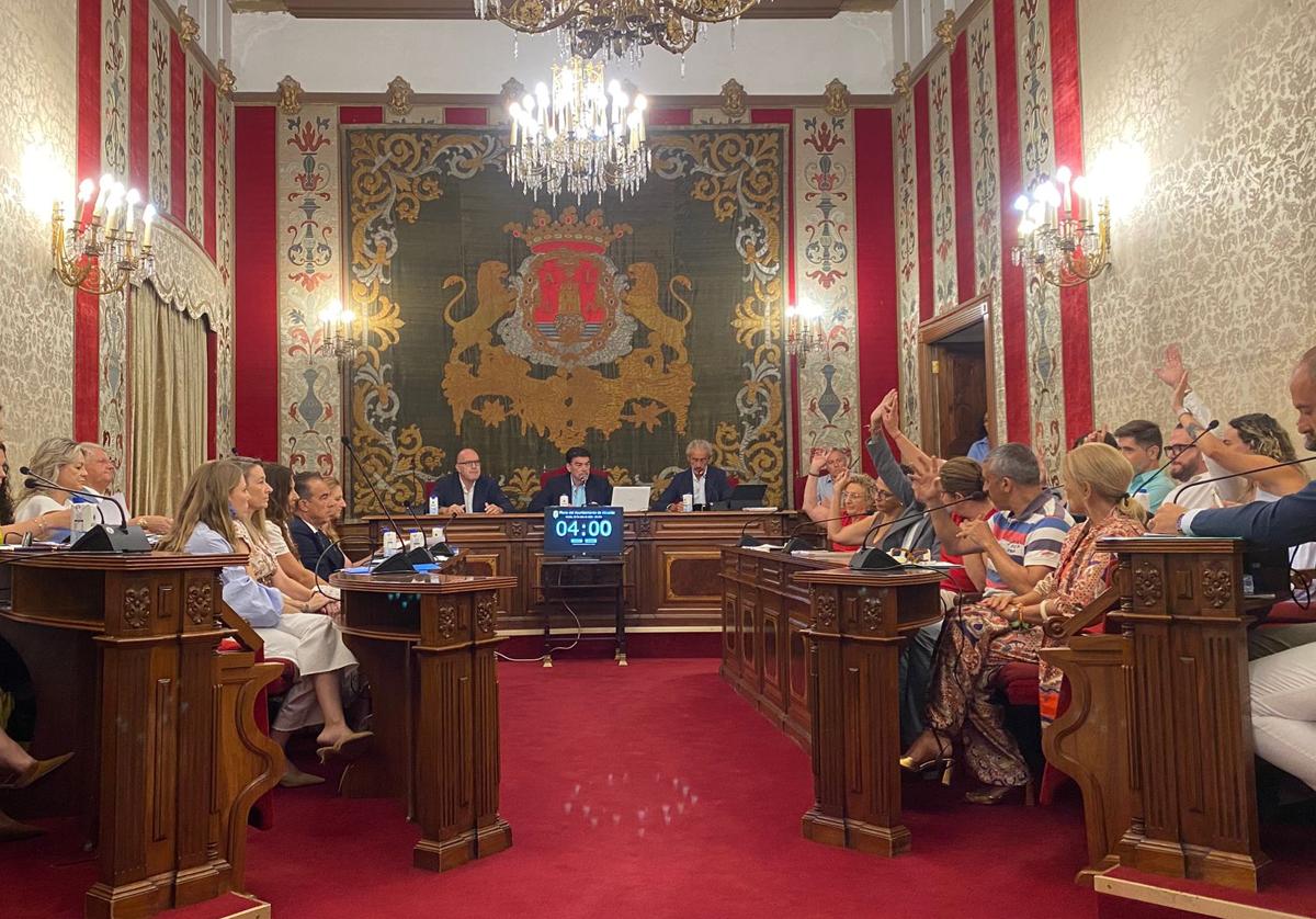 Votación en el pleno, este martes.