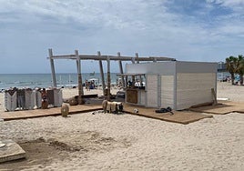 Obras del chiringuito del Postiguet.