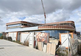 Obras en el hospital privado que se construye en Vistahermosa, en imagen de archivo.