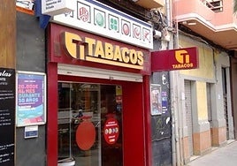 Punto receptor donde se ha vendido el número de la Lotería Nacional.