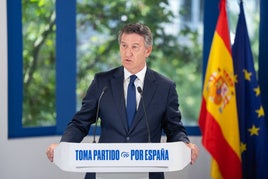 Alberto Núñez Feijóo, en su comparecencia de balance del curso político, hace escasos días.