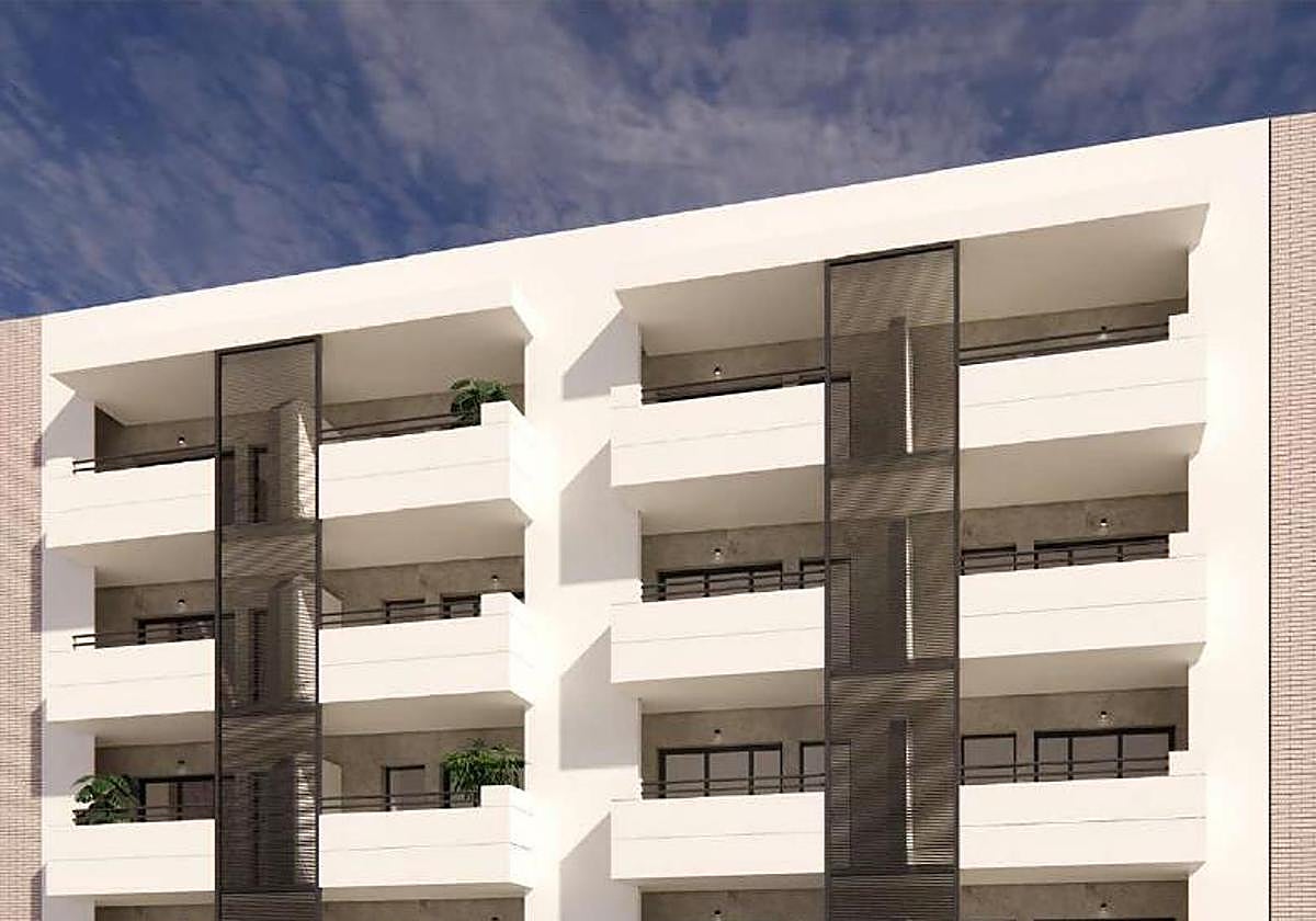 Proyección de las nuevas casas.