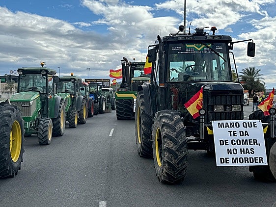 Protesta de agricultores, en una imagen de archivo.