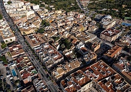 Imagen aérea del casco urbano de l'Alfàs del Pi